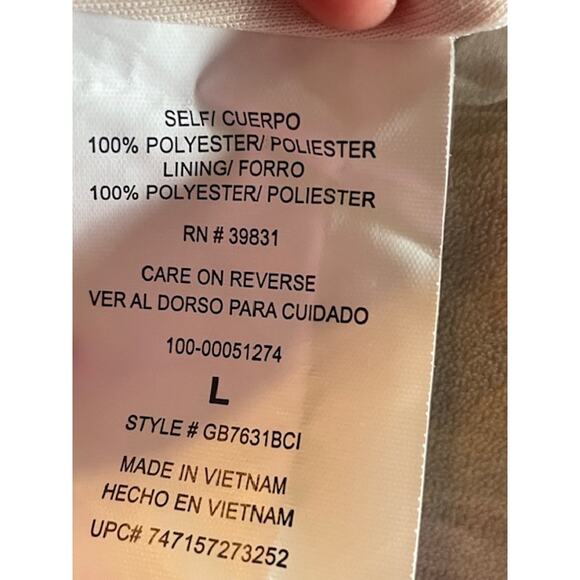 GB Women's Size Large Sleeveless Halter Dress Pink - Picture 7 of 7